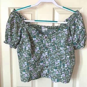 Lily Star yellow and white top, size XL